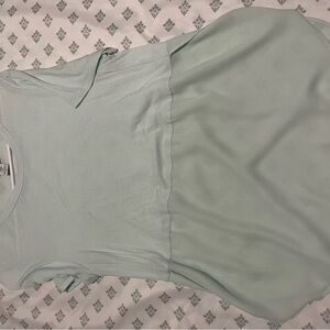 Bar III Green Sleeveless Peplum Blouse